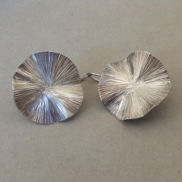 Sterling Silver Star Burst Earrings - Picture 3 of 5